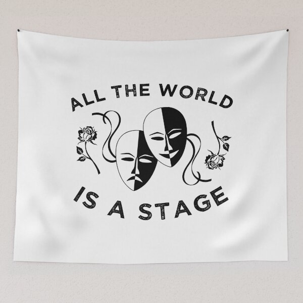 Item preview, All The World Is A Stage Funny Mask Theatre designed and sold by adxota.