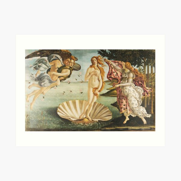 VENUS. The Birth of Venus, 1486, Sandro Botticelli. Art Print