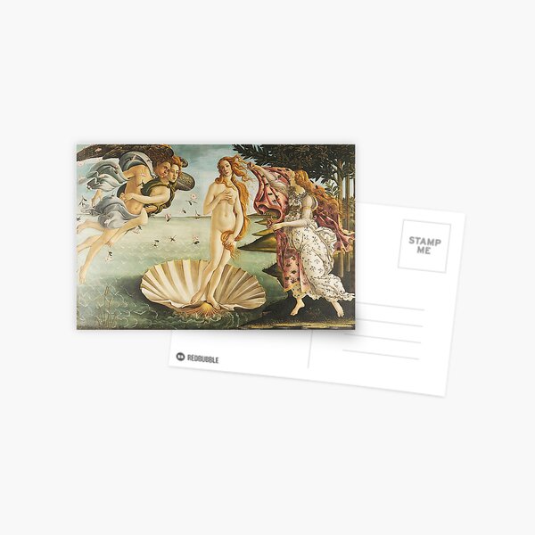 VENUS. El nacimiento de Venus, 1486, Sandro Botticelli. Postal