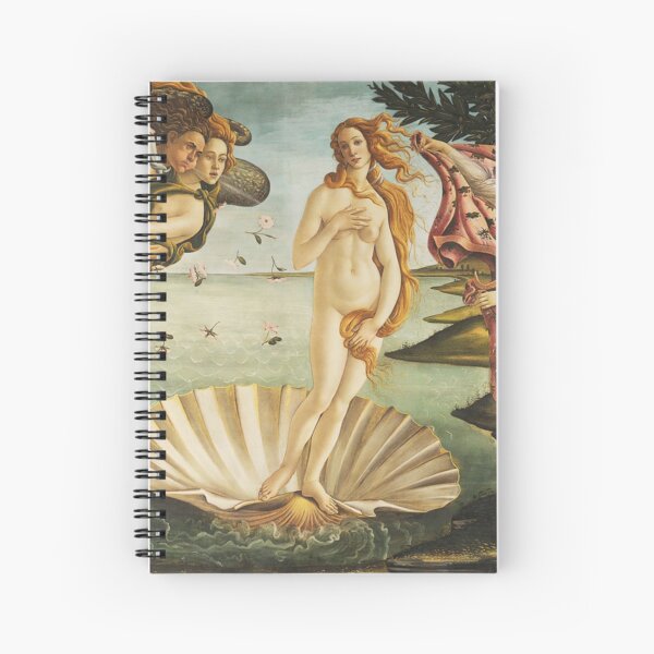 VENUS. The Birth of Venus, 1486, Sandro Botticelli. Spiral Notebook