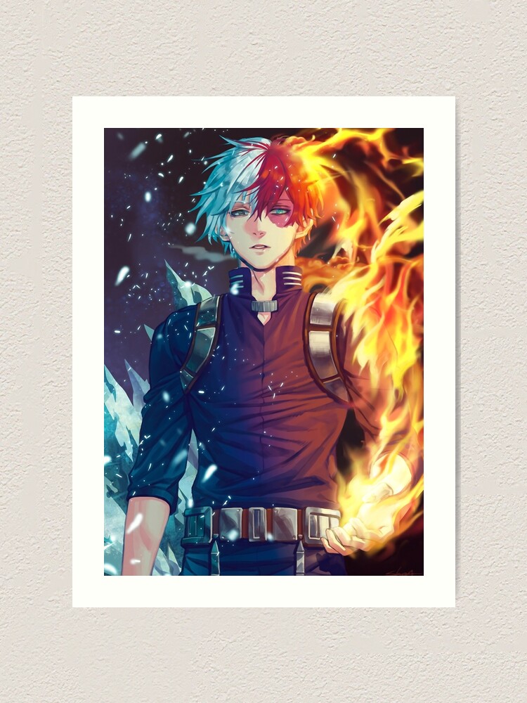 Shoto Todoroki My Hero Academia Fanart Art Print For Sale By Valekun Redbubble 8966