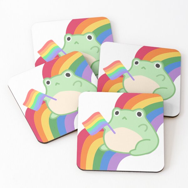 Item preview, Pride Frog with a LGBT Rainbow Flag designed and sold by Finding Flowers.