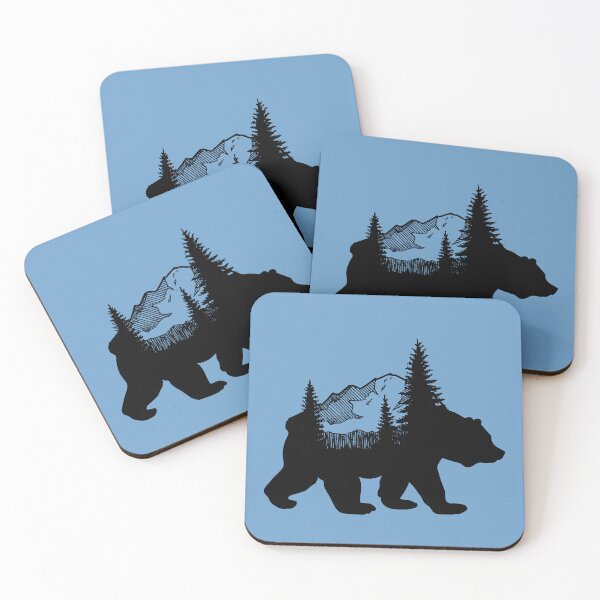 Artikelvorschau, Berg Schwarzbär Silhouette entworfen und verkauft von Strings Stan.