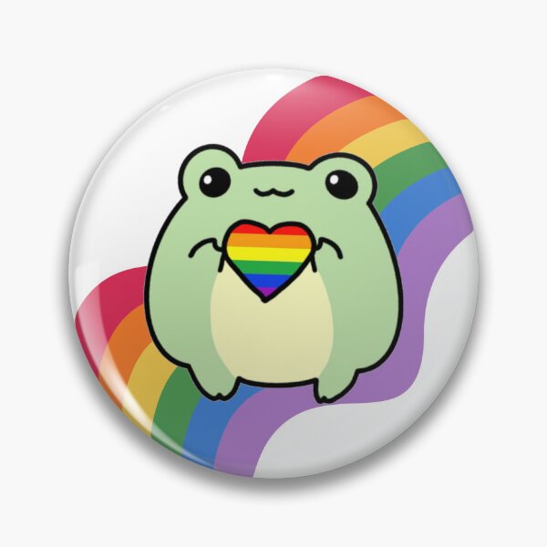 Item preview, Pride Frog with a LGBT Rainbow Heart designed and sold by Finding Flowers.