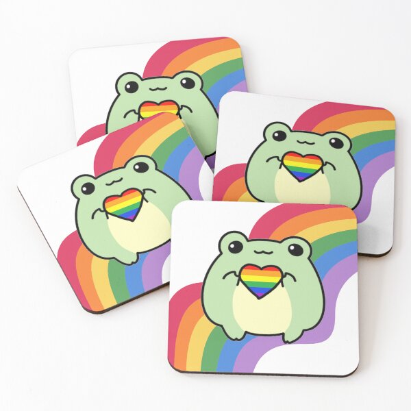 Item preview, Pride Frog with a LGBT Rainbow Heart designed and sold by Finding Flowers.