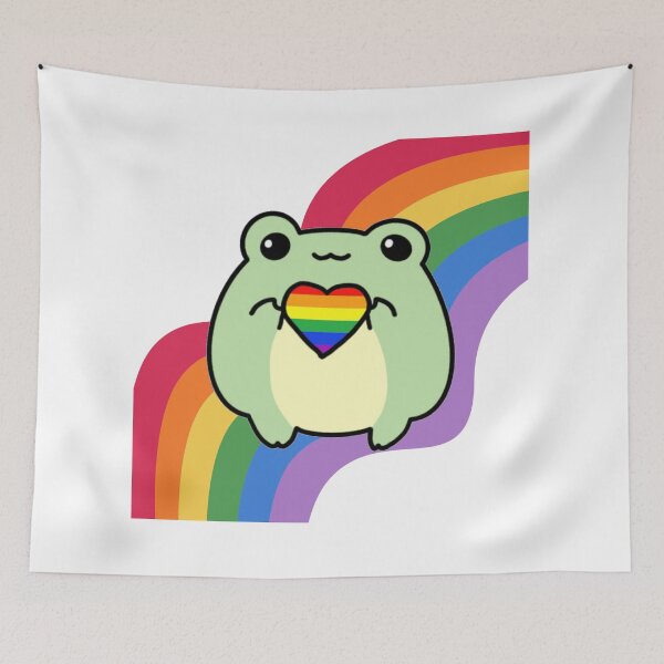 Item preview, Pride Frog with a LGBT Rainbow Heart designed and sold by Finding Flowers.