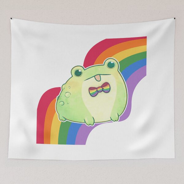 Item preview, Pride Frog with a LGBT Rainbow Bowtie designed and sold by Finding Flowers.
