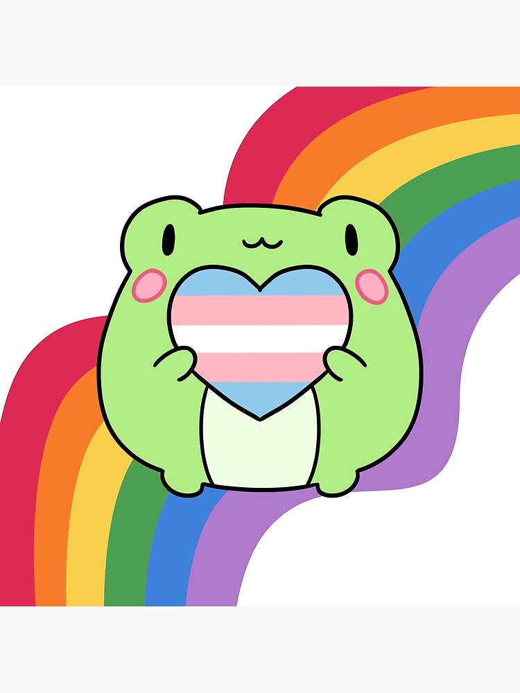 Pride Frog With A Lgbt Trans Heart Poster For Sale By Saxophoneliz Redbubble