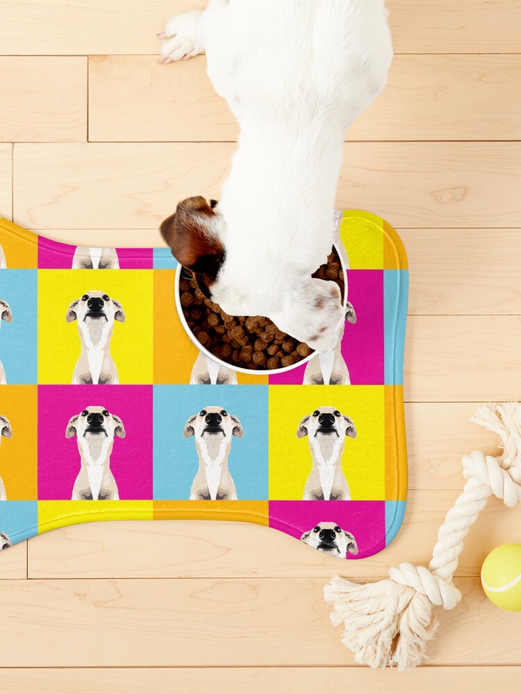 Alternate view of Colorful pop art greyhound Pet Mat