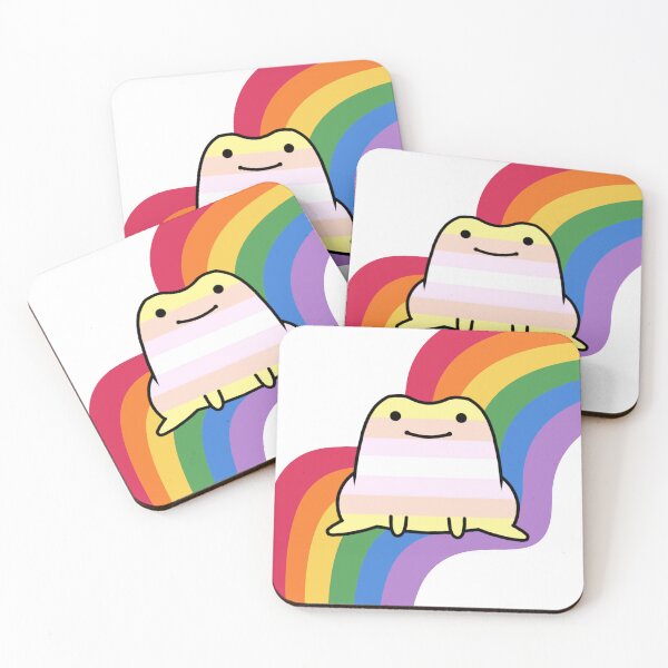 Item preview, Pangender Frog on a Rainbow Road designed and sold by Finding Flowers.