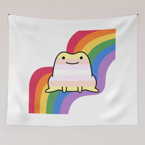 Item preview, Pangender Frog on a Rainbow Road designed and sold by Finding Flowers.