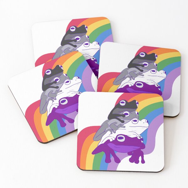 Item preview, Asexual Frogs on a Rainbow Road designed and sold by Finding Flowers.