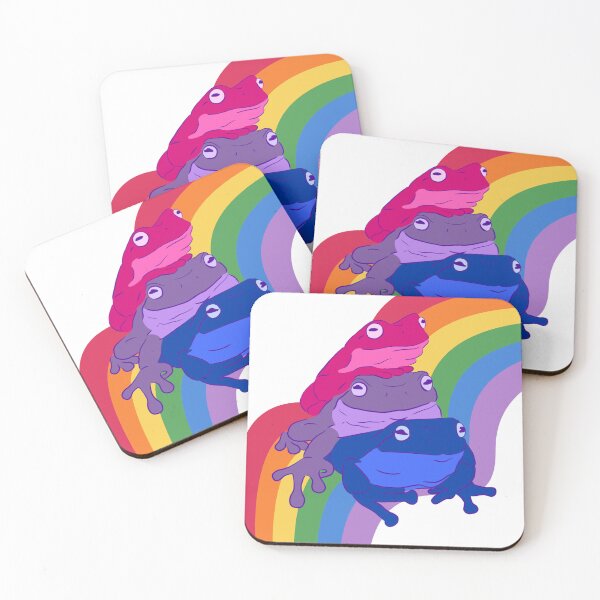 Item preview, Bisexual Frogs on a Rainbow Road designed and sold by Finding Flowers.