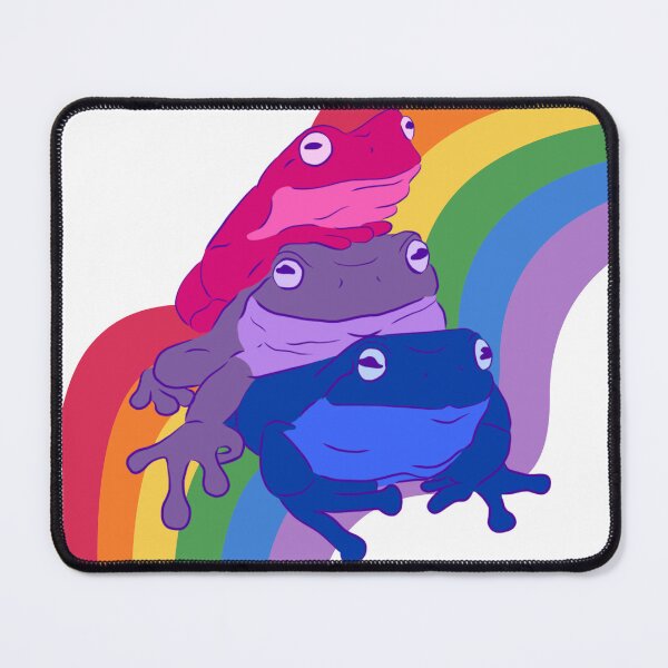 Item preview, Bisexual Frogs on a Rainbow Road designed and sold by Finding Flowers.