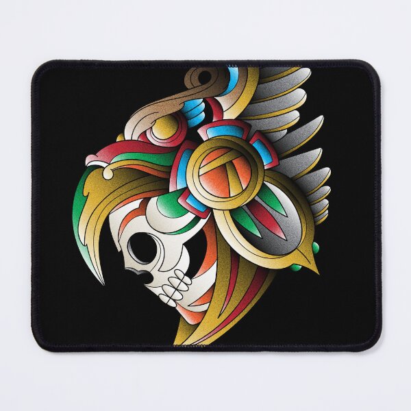 Item preview, aztec warrior skull 3 designed and sold by cat poe.