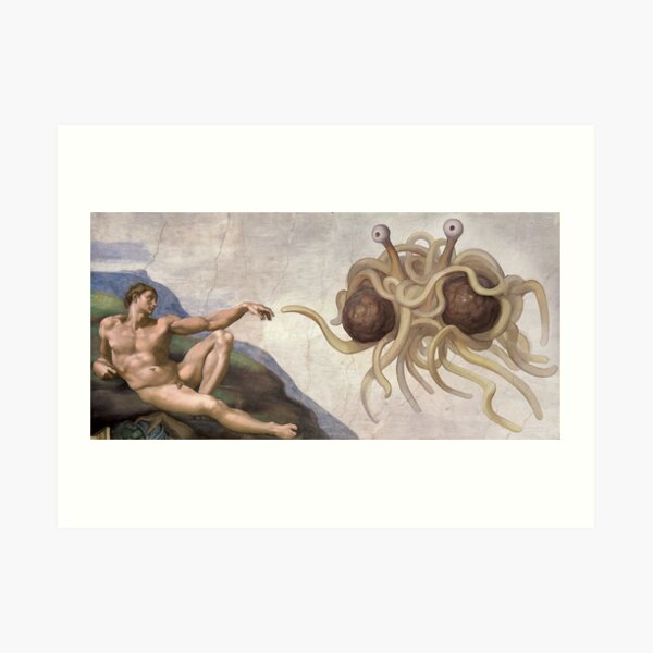 FSM Touched by His Noodly Appendage Art Print
