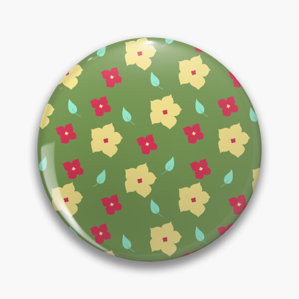 Item preview, Green Yellow Red Flower Circle Print  designed and sold by edwinvisuals.