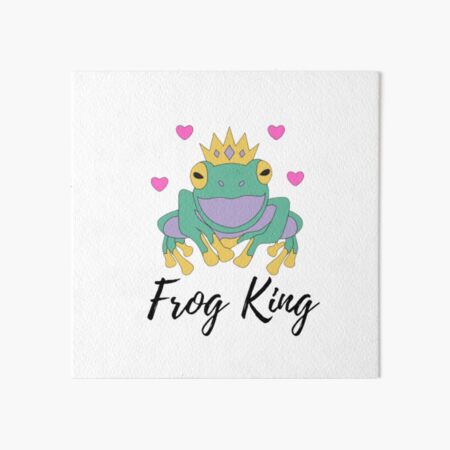 Frog With Crown, Cute Sitting Realistic Frog with Crow, Prince Frog Art  Board Print for Sale by Duundeed