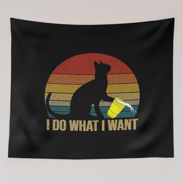 Item preview, I Do What I Want Funny Black Cat Lover designed and sold by JuxNdx.