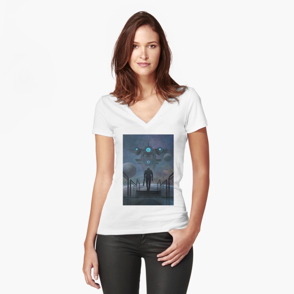 Item preview, Fitted V-Neck T-Shirt designed and sold by ThienPhan444.