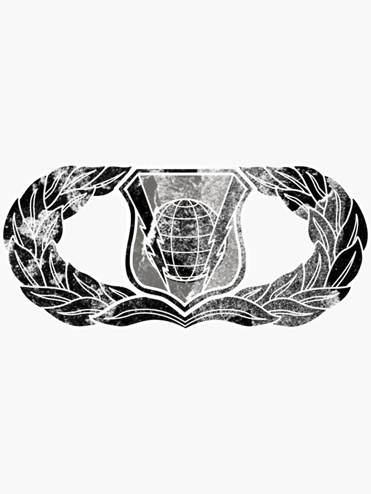  distressed air force command and control badge pullover sticker for