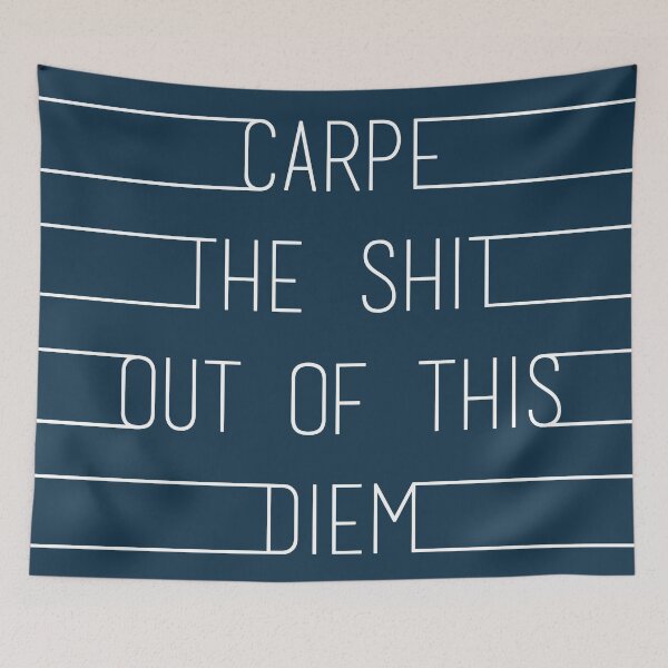 Item preview, Carpe Diem navy designed and sold by birchandbark.