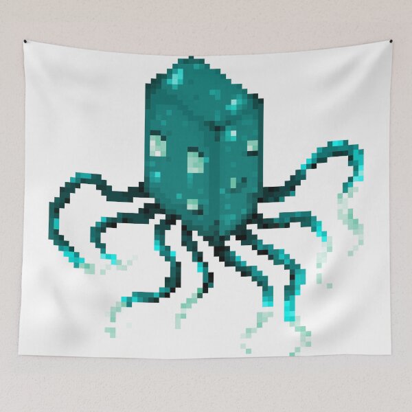 Item preview, M.i.n.ec.r.aft Gl.o.w.squid Pixel Art Octopus designed and sold by synergyone1.