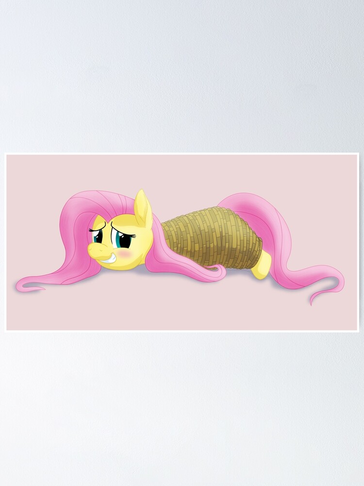 "Tied-up Fluttershy" Poster for Sale by Stinkehund | Redbubble