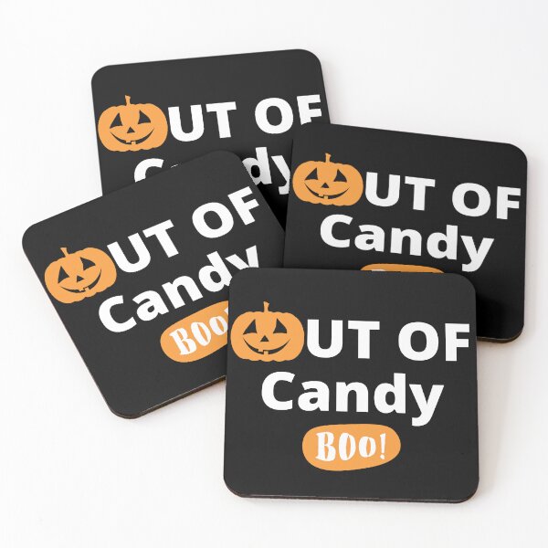 Item preview, Out Of Candy. Boo! Funny Halloween Quote. designed and sold by That Cheeky Tee.