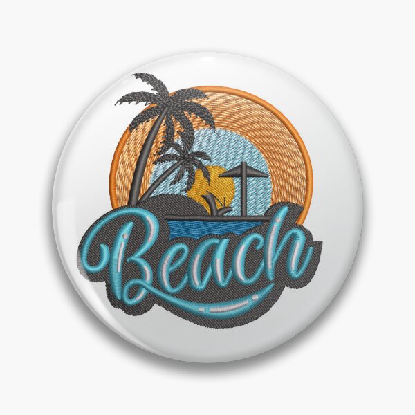 Item preview, Morning Beach Machine Embroidery Design designed and sold by Cre8iveSkill.