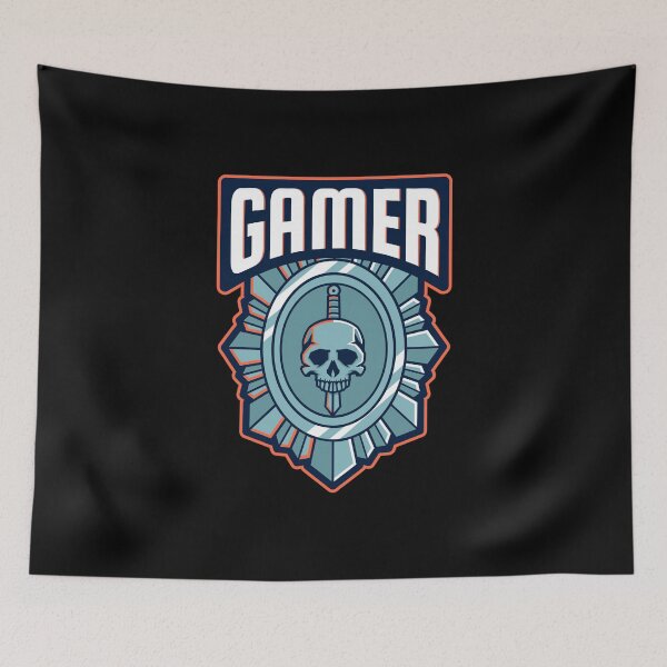 Item preview, Gamer with Skull having Badge designed and sold by PRIVARSHU.