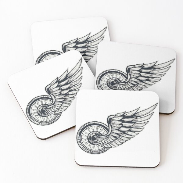 Item preview, Motorcycle wheel with wings designed and sold by thesmokeydogs.
