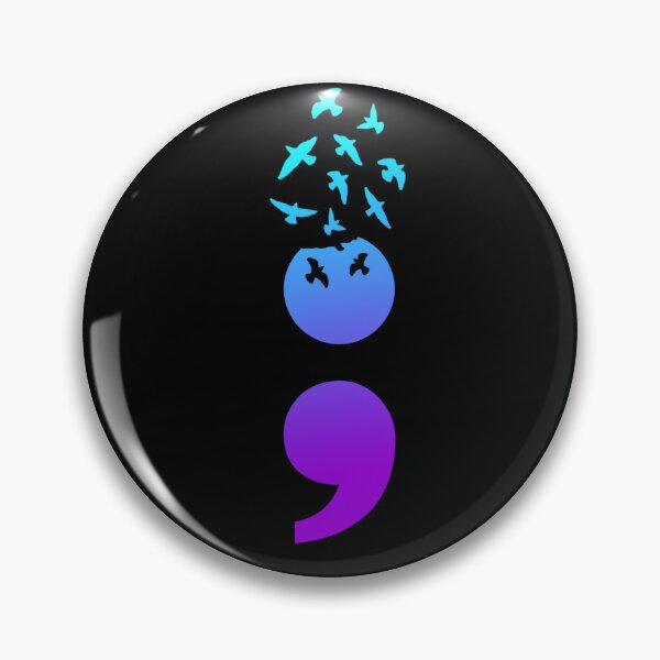 Item preview, Semicolon Birds Suicide Awareness Suicide Prevention Gear designed and sold by DynamicDesign.