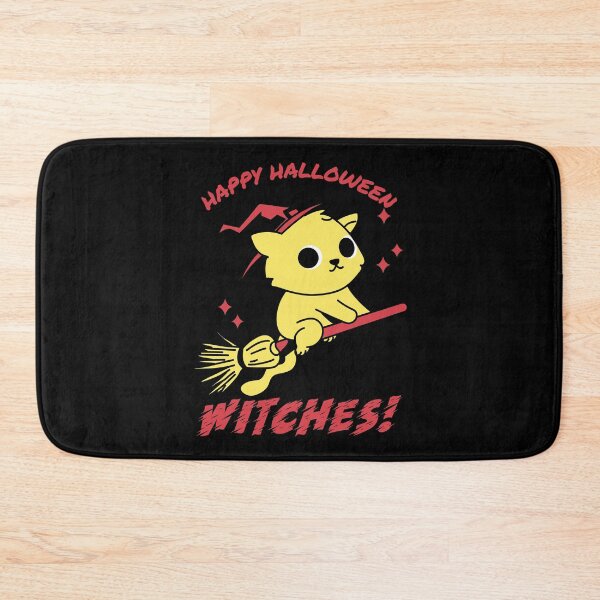 Item preview, Happy Halloween Cat Riding the Broom designed and sold by LargeShop.