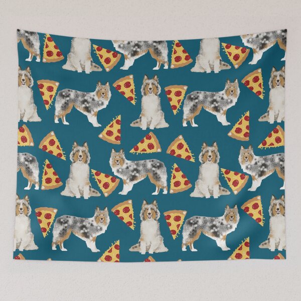 Item preview, Sheltie shetland sheepdog pizza slices cheese pizzas dog breed pet friendly custom dogs by PetFriendly designed and sold by PetFriendly.