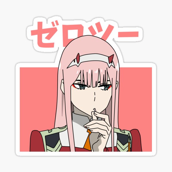 Zero Two Lollipop2 Darling in the Franxx Weatherproof Anime Sticker 6 Car  Decal