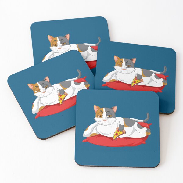 Item preview, Cat Eating A Pizza designed and sold by Stricely.