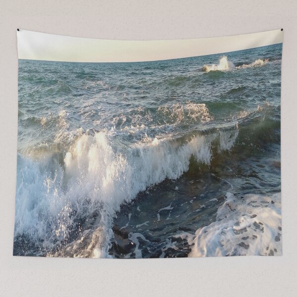Item preview, Blue  Sea Waves designed and sold by The Happiness Market .