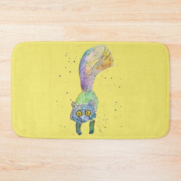Item preview, Whimsical, quirky, colourful cat  designed and sold by The Quaint and Quirky.