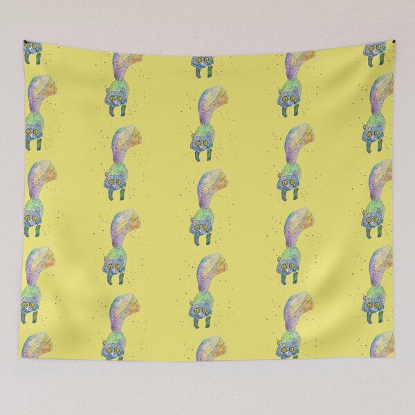 Item preview, Whimsical, quirky, colourful cat  designed and sold by The Quaint and Quirky.