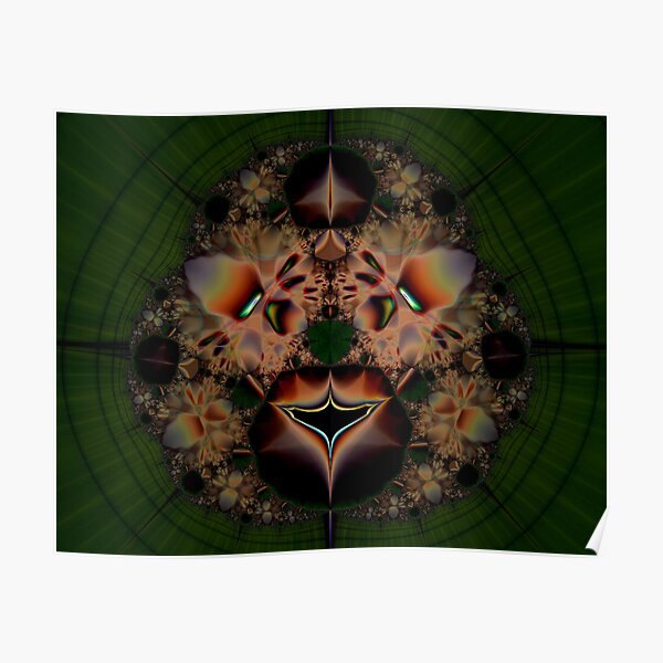 Fractal Lion Poster