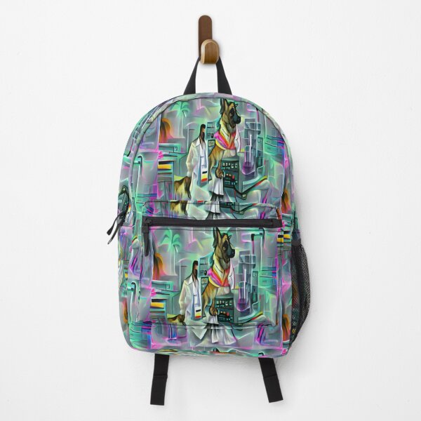 Item preview, German Shepherd in lab coat in science lab designed and sold by glitchman2.