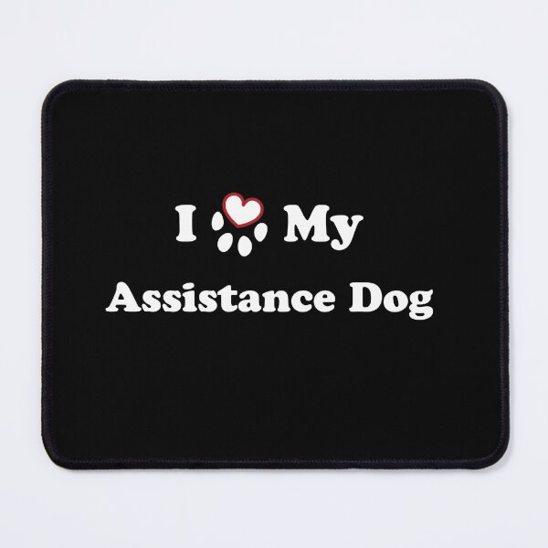 Item preview, I Love My Assistance Dog - heart dog paw designed and sold by SubtleSplit.