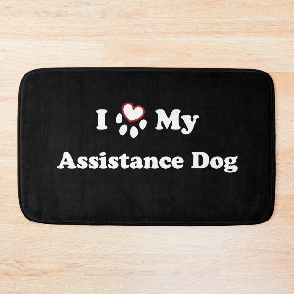 Item preview, I Love My Assistance Dog - heart dog paw designed and sold by SubtleSplit.