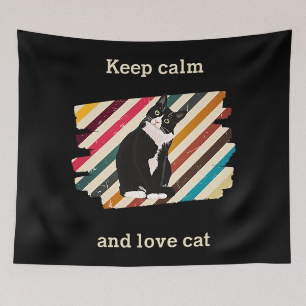 Item preview, Cats T-ShirtCat t shirt - Keep calm and love cat designed and sold by EdisonGuti.