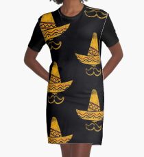 Cinco De Mayo Party Mustache Mexican Hat Funny T Shirt Tee Graphic T-Shirt Dress