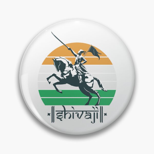 Item preview, Shivaji Maharaj Statue Indian India Flag Marathi King designed and sold by alltheprints.
