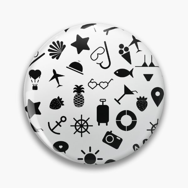 Item preview, Black  and White Summer Vacation Loading Pattern  designed and sold by tagmoj.