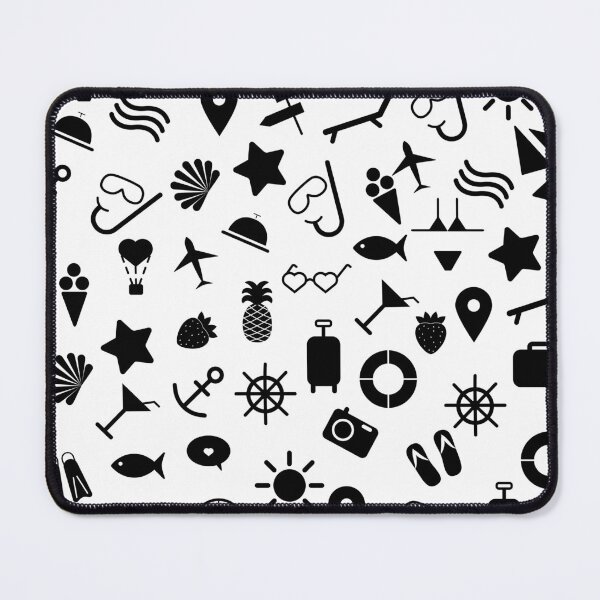 Item preview, Black and White Summer Vacation Loading Pattern designed and sold by tagmoj.