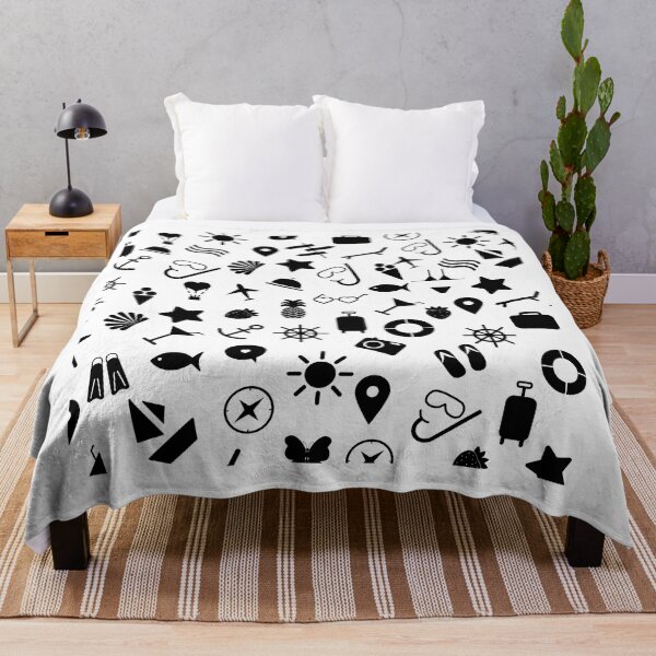 Item preview, Black and White Summer Vacation Loading Pattern designed and sold by tagmoj.